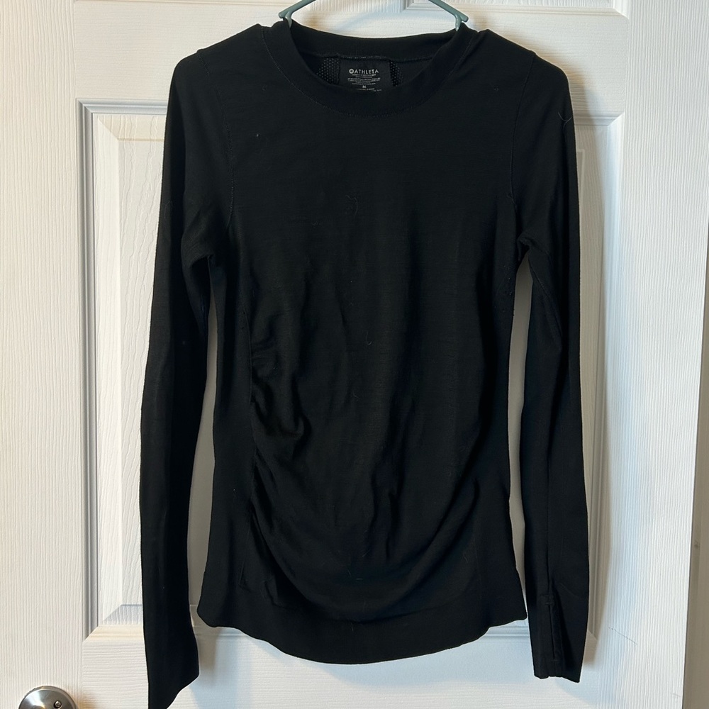 Athleta Black Long Sleeve Top